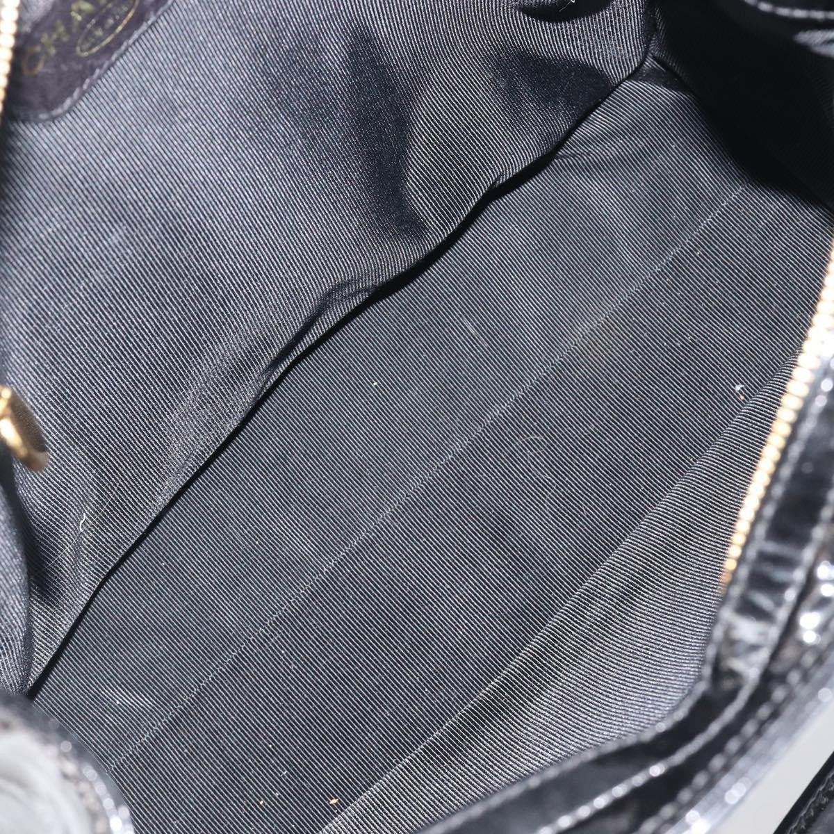 Chanel Coco Mark Patent Leather Black Patent_Leather Shoulder Bag Bag (Pre-Owned)