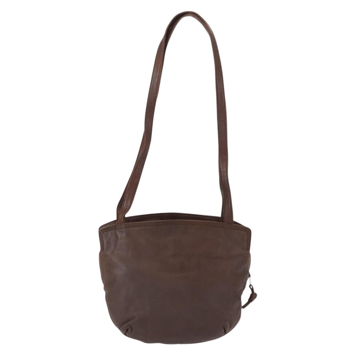 Loewe Anagram Leather Brown Leather Shoulder Bag Bag (Pre-Owned)