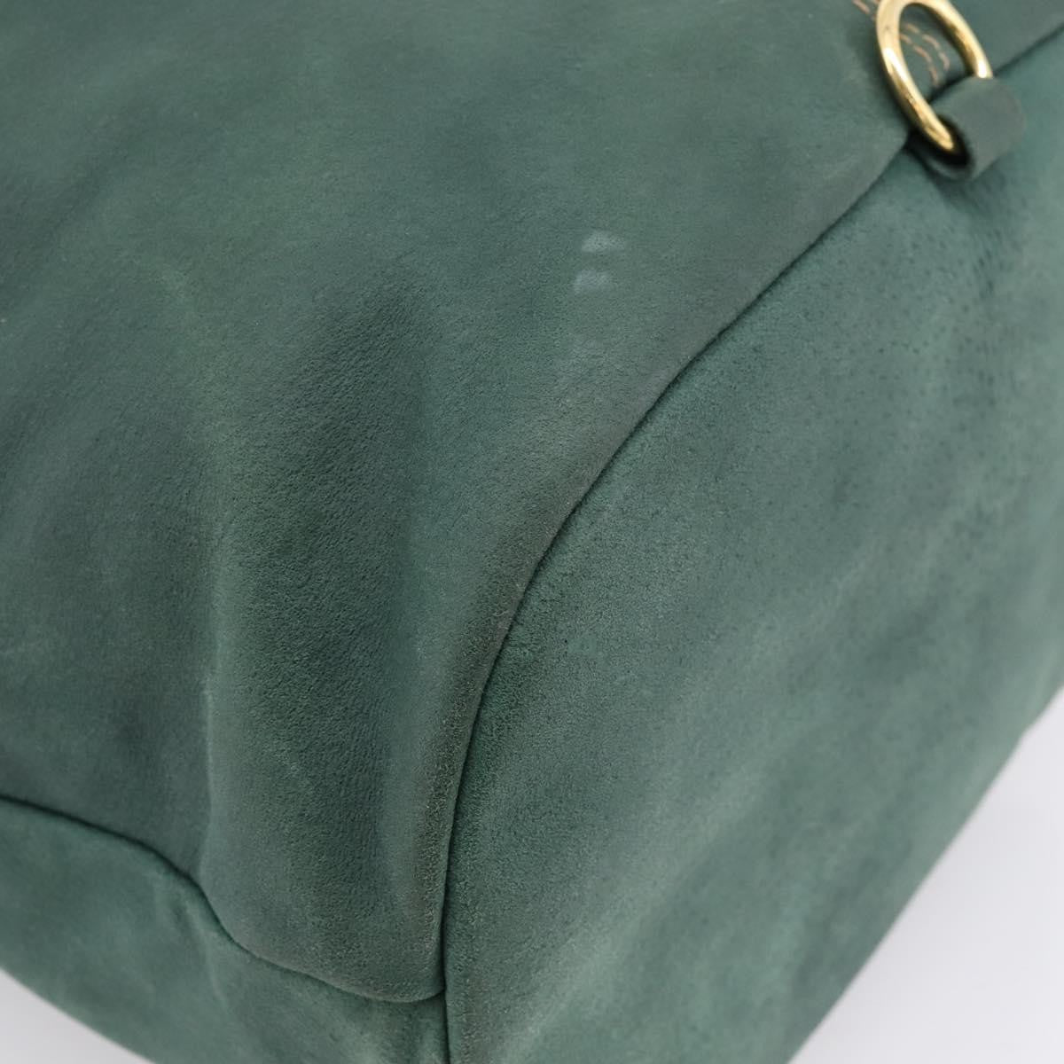 Fendi Handbag Suede Green Suede Handbag (Pre-Owned)