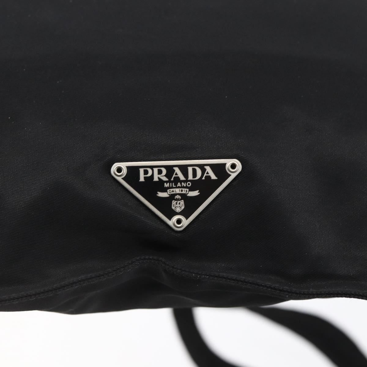 Prada Flat Messenger Tessuto Black Nylon Shoulder Bag Bag (Pre-Owned)
