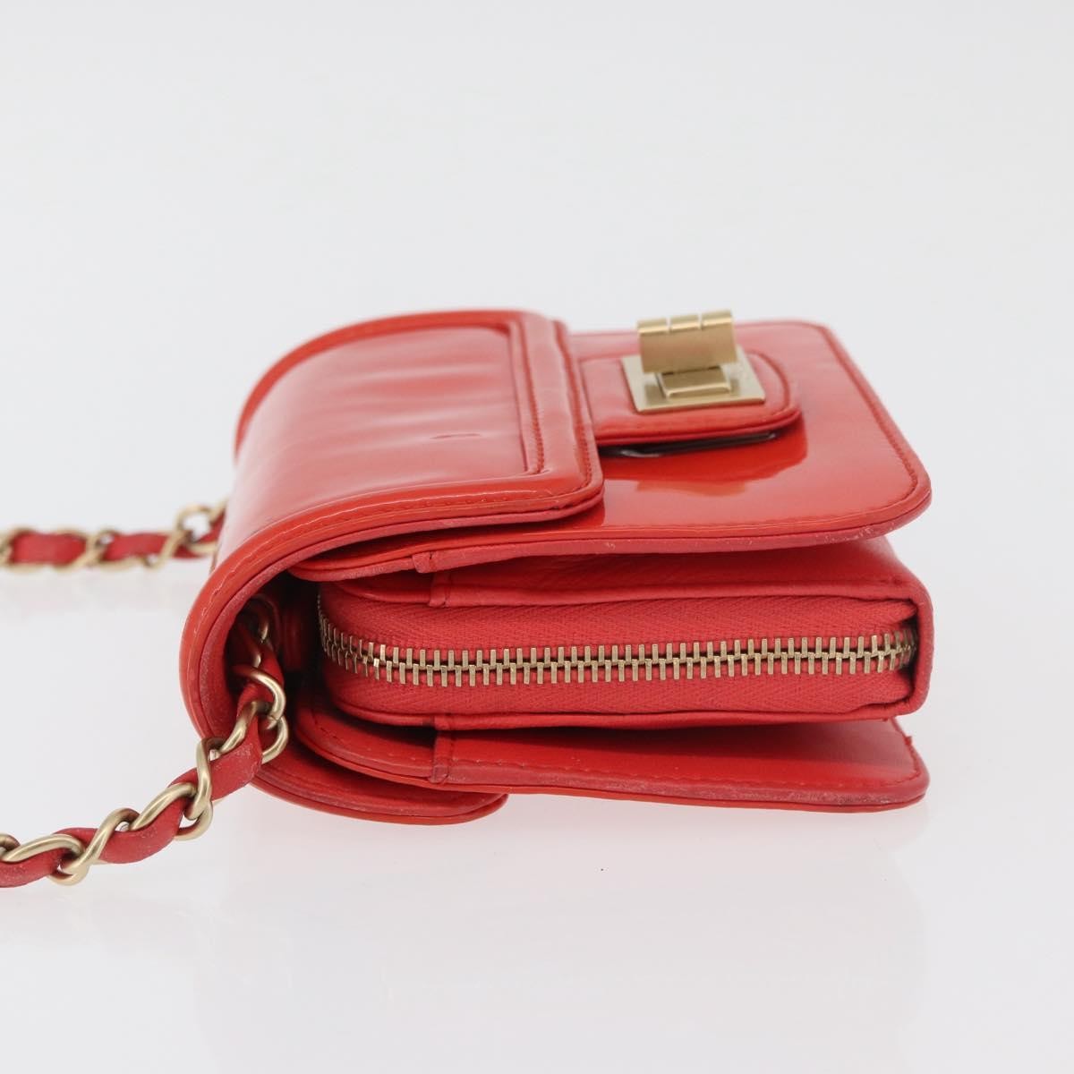 Chanel Reissue 2.55 Clutch Patent Leather Red Patent_Leather Shoulder Bag Bag (Pre-Owned)