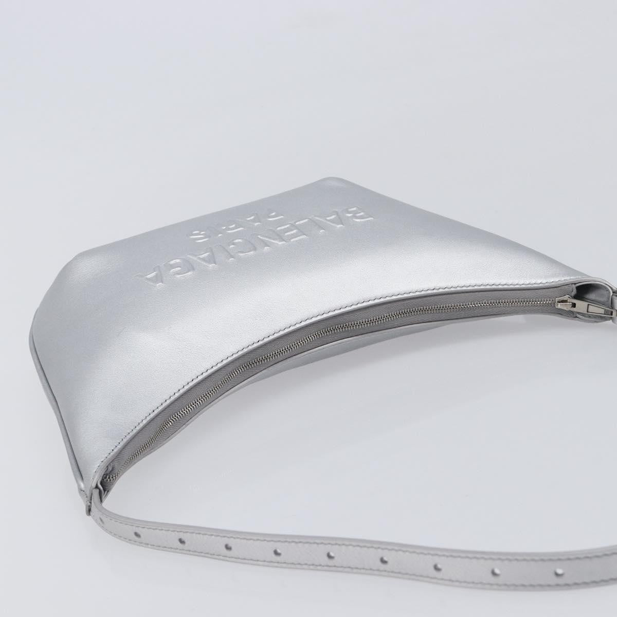 Balenciaga Mary Kate Sling Leather Silver Leather Handbag (Pre-Owned)
