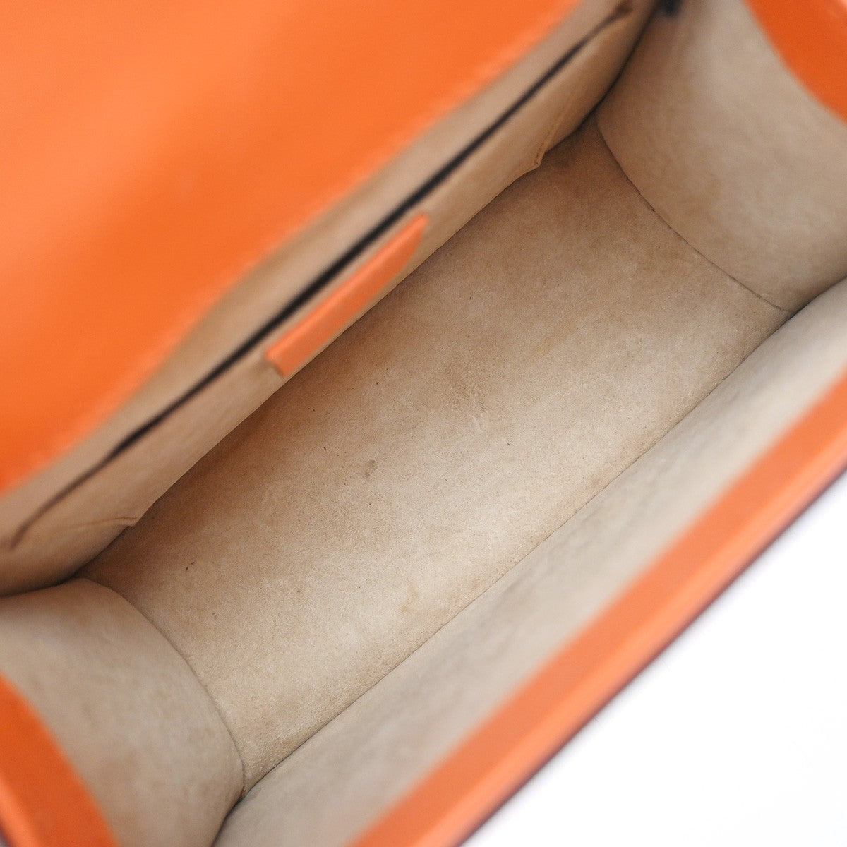 Gucci Sylvie Leather Orange Leather Handbag (Pre-Owned)