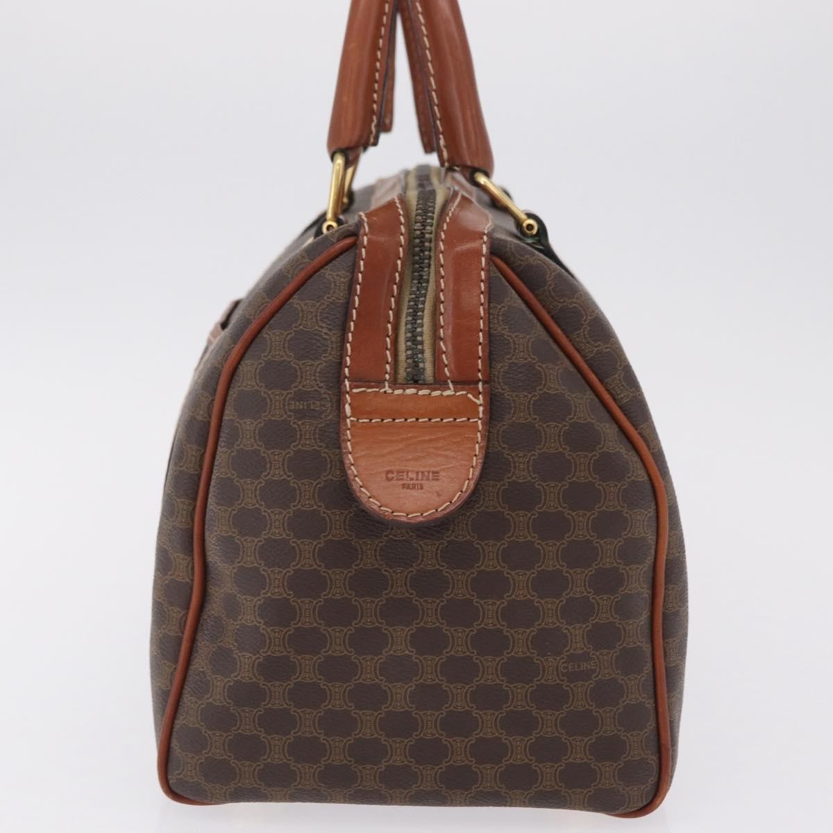 Celine Macadam Macadam With Leather Brown Canvas Tote Bag Bag (Pre-Owned)