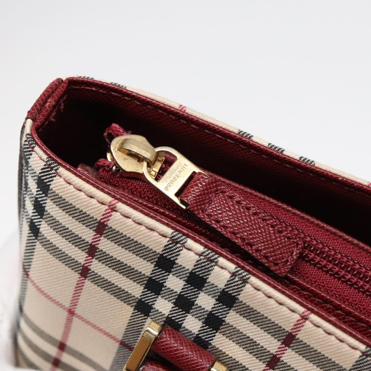 Burberry Nova Check Tote Canvas And Leather Beige Canvas Tote Bag Bag (Pre-Owned)