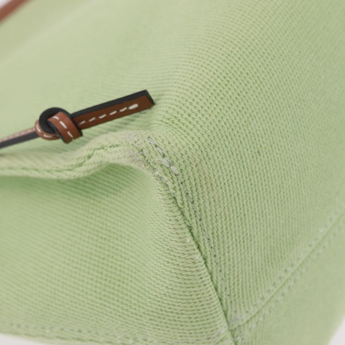 Loewe Cushion Canvas Green Canvas Tote Bag Bag (Pre-Owned)