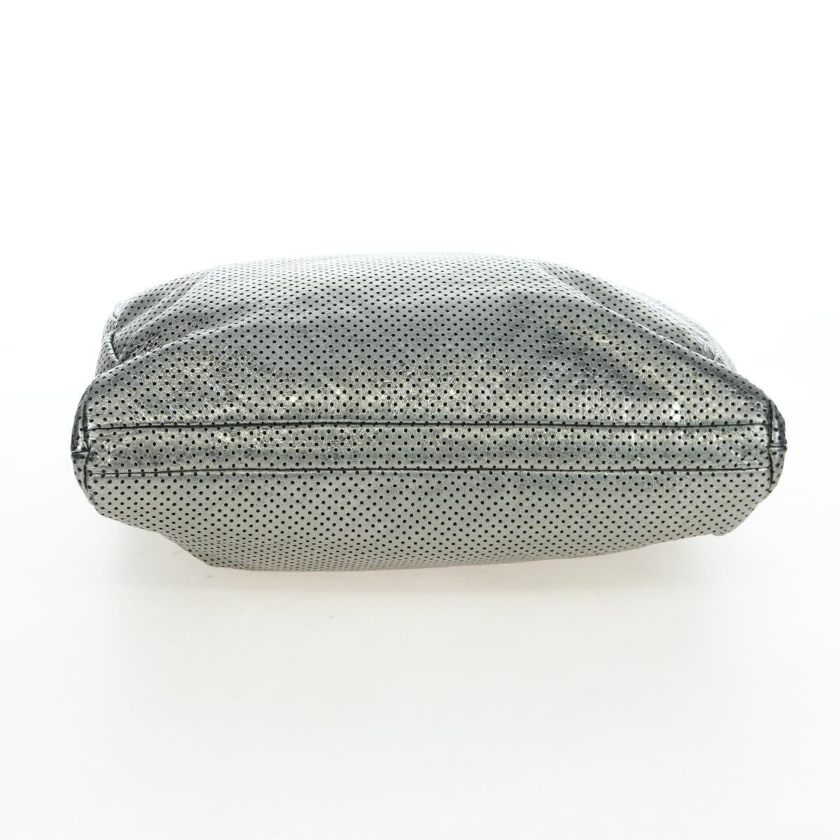 Chanel Drill Perforated Leather Silver Leather Tote Bag Bag (Pre-Owned)