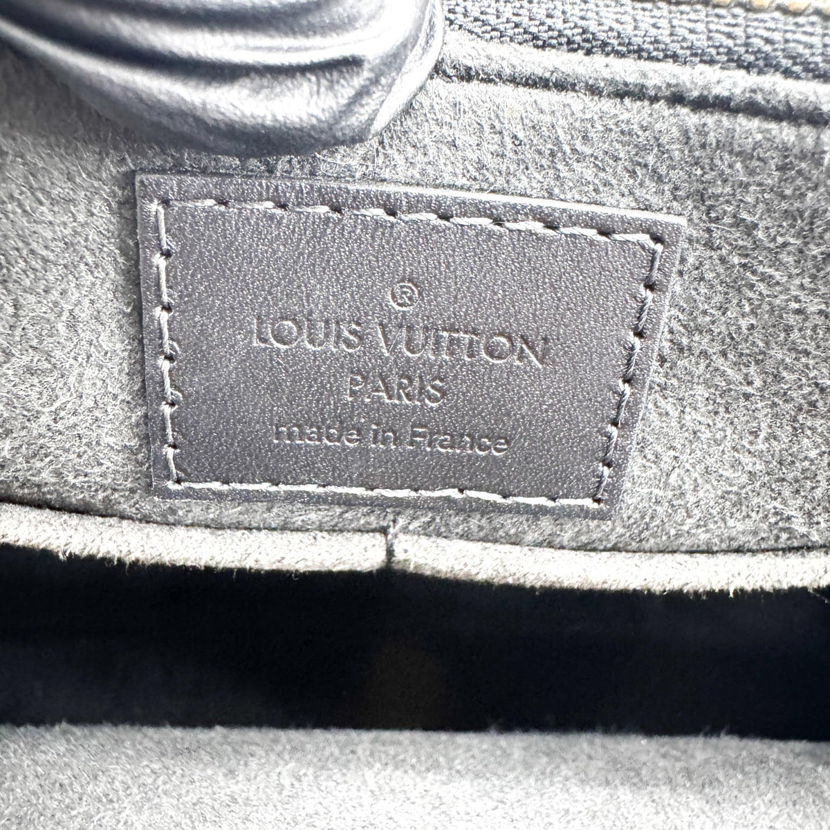 Louis Vuitton Very Monogram Leather Black Leather Tote Bag Bag (Pre-Owned)