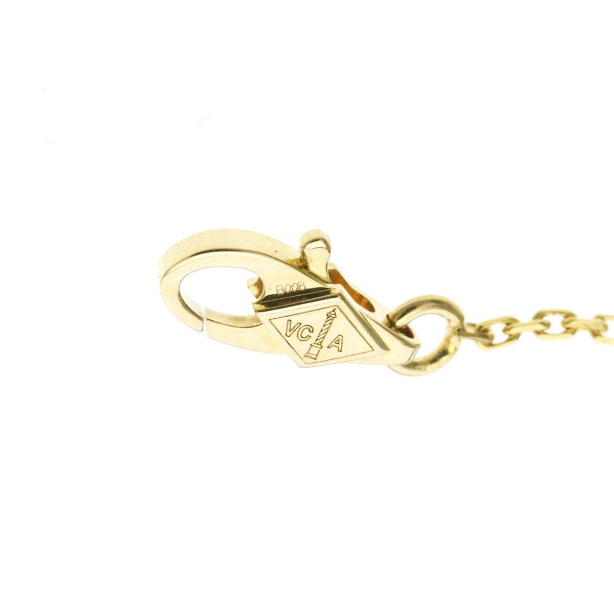 Van Cleef & Arpels Sweet Alhambra Pendant 18K Yellow Gold And Mother Of Pearl Gold Yellow_Gold Necklace Jewelry (Pre-Owned)