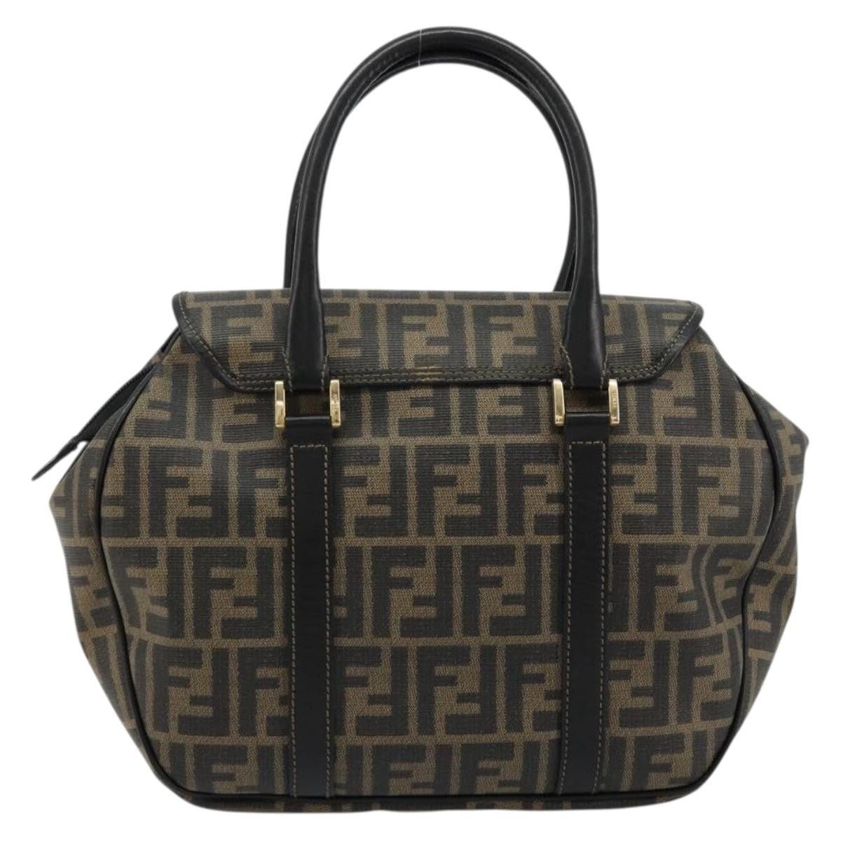 Fendi Vintage Zucca Canvas Brown Canvas Tote Bag Bag (Pre-Owned)