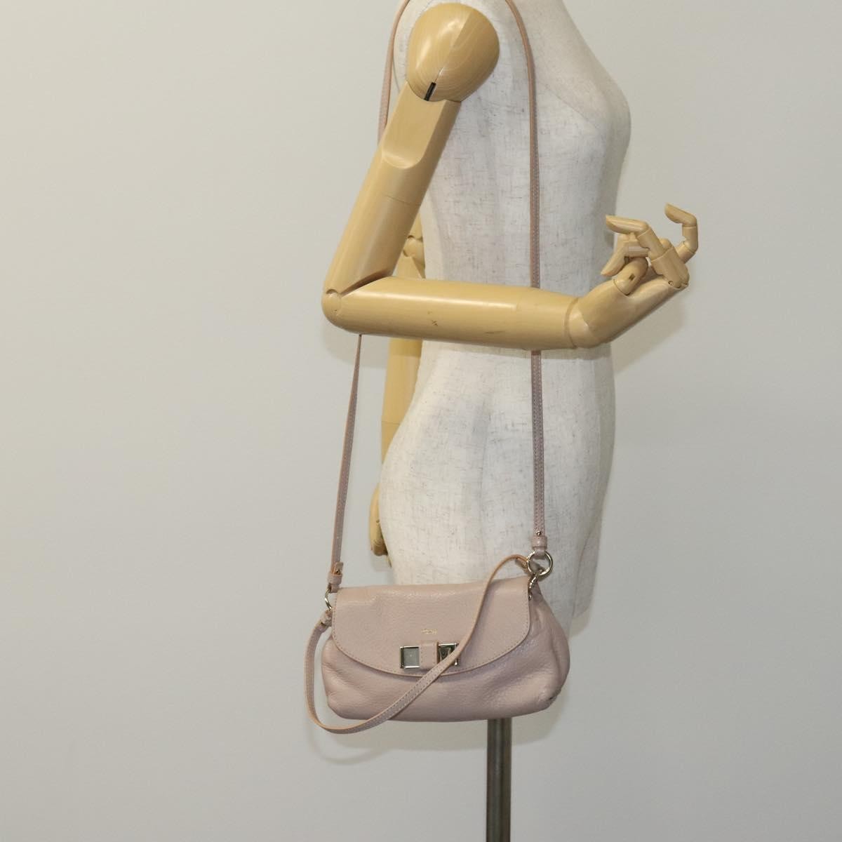 Chloe Lily Leather Purple Leather Shoulder Bag Bag (Pre-Owned)