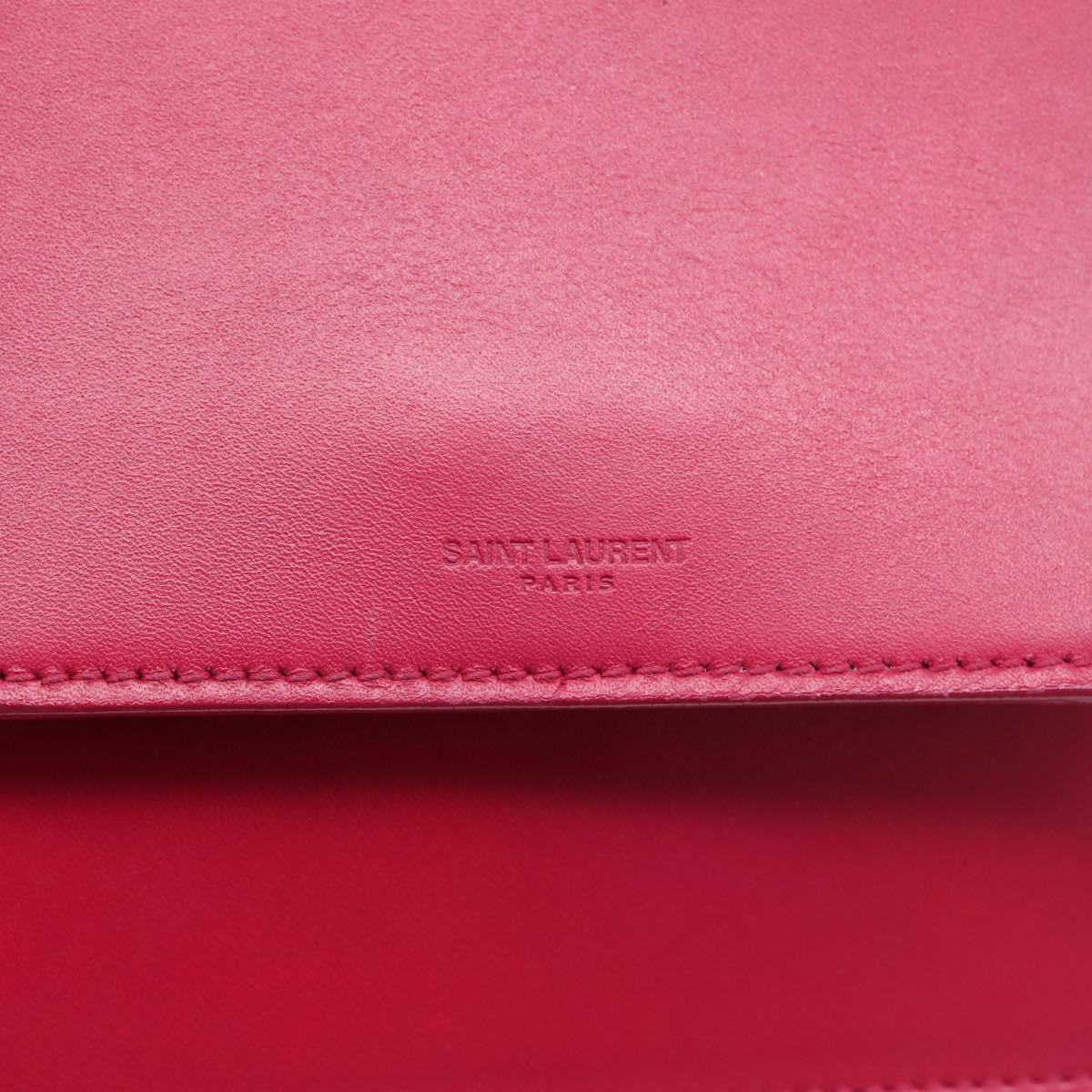 Saint Laurent Vintage Shoulder Bag Leather Pink Leather Shoulder Bag Bag (Pre-Owned)