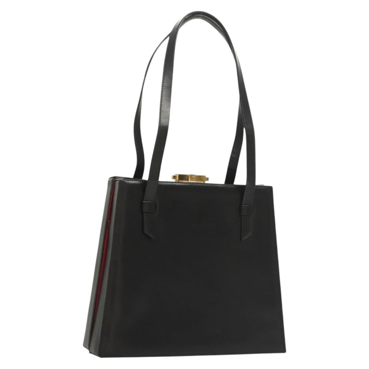 Celine Vintage Leather Black Leather Shoulder Bag Bag (Pre-Owned)