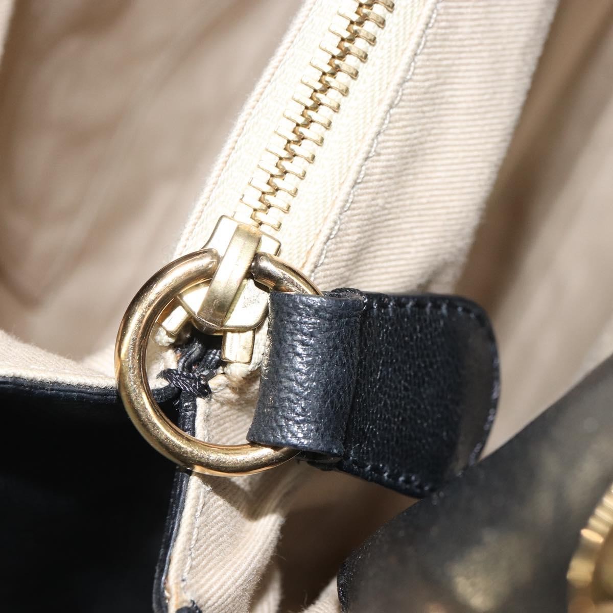 Chloe Irène Leather Black Leather Tote Bag Bag (Pre-Owned)