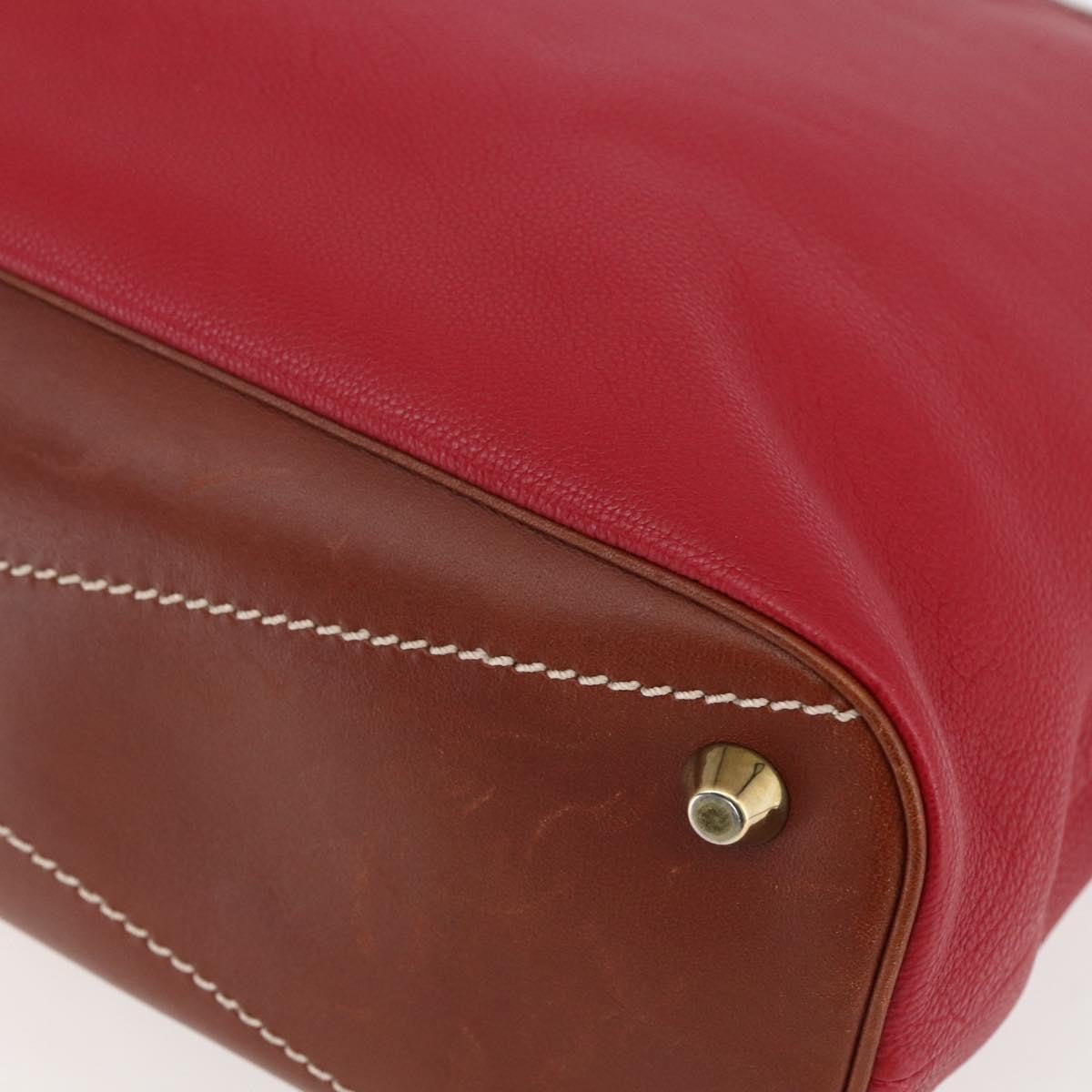 Chloe Vintage Leather Red Leather Tote Bag Bag (Pre-Owned)
