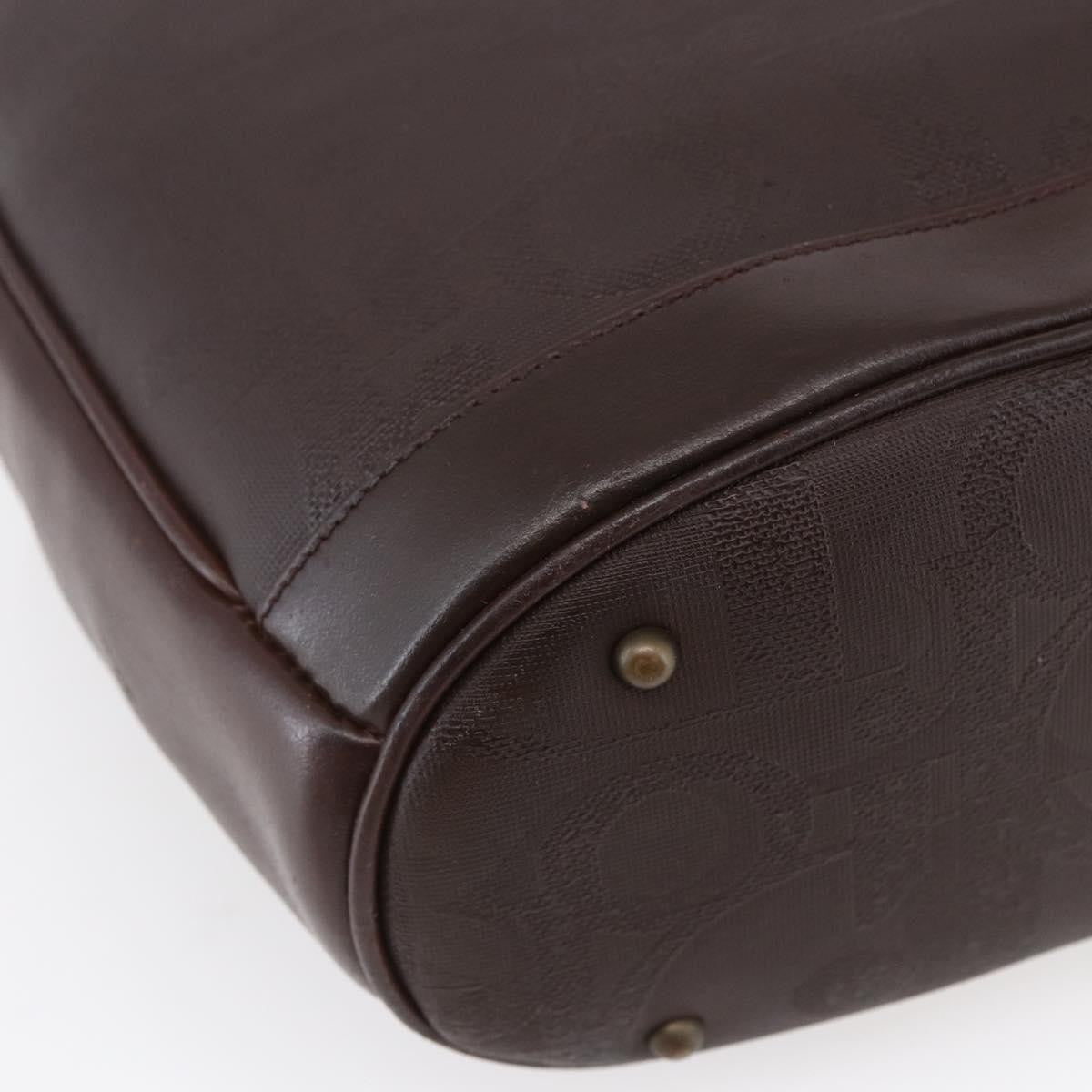 Christian Dior Vintage Trotter Diorissimo Canvas Brown Pvc Handbag (Pre-Owned)