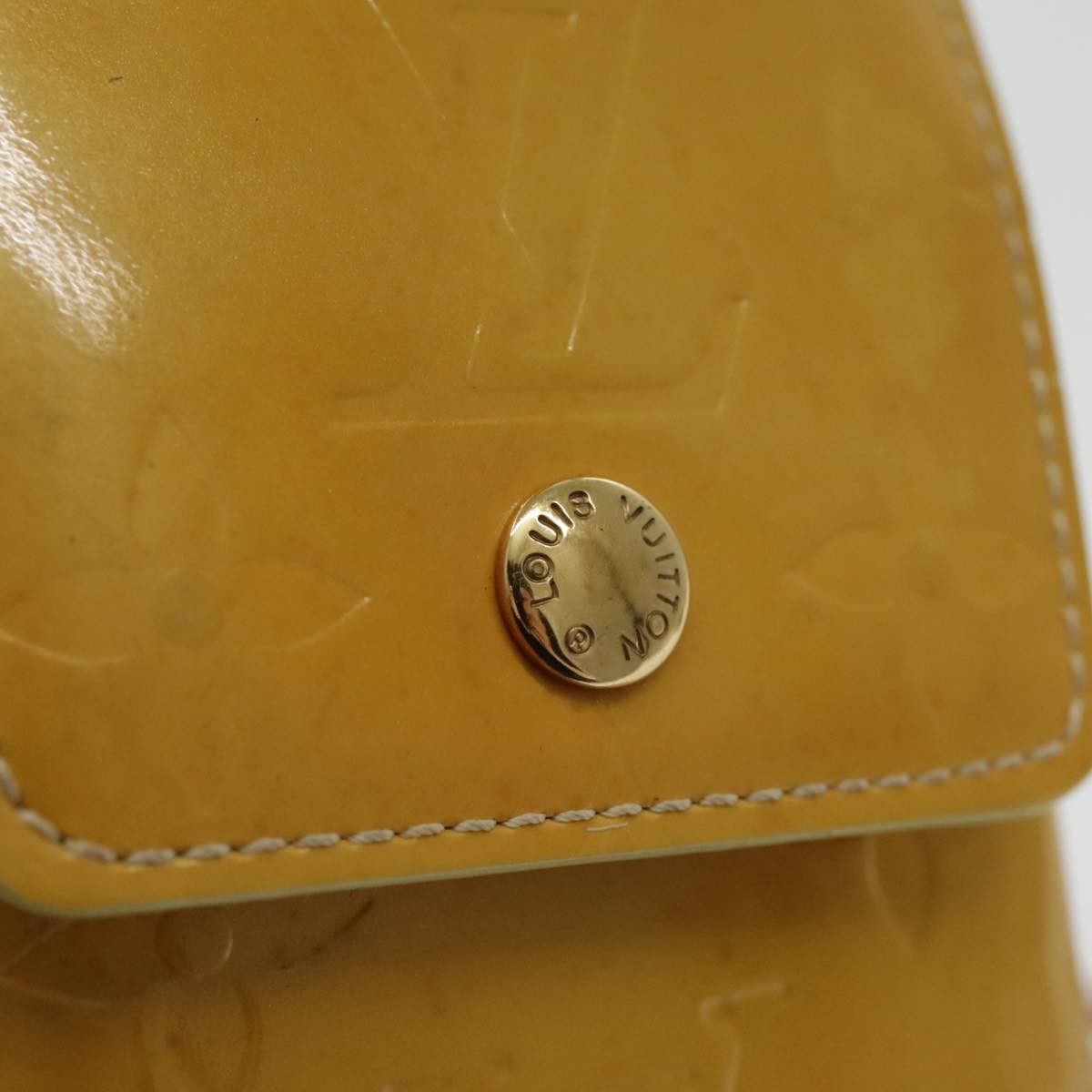 Louis Vuitton Walker Monogram Vernis Yellow Patent_Leather Clutche & Pouche Bag (Pre-Owned)
