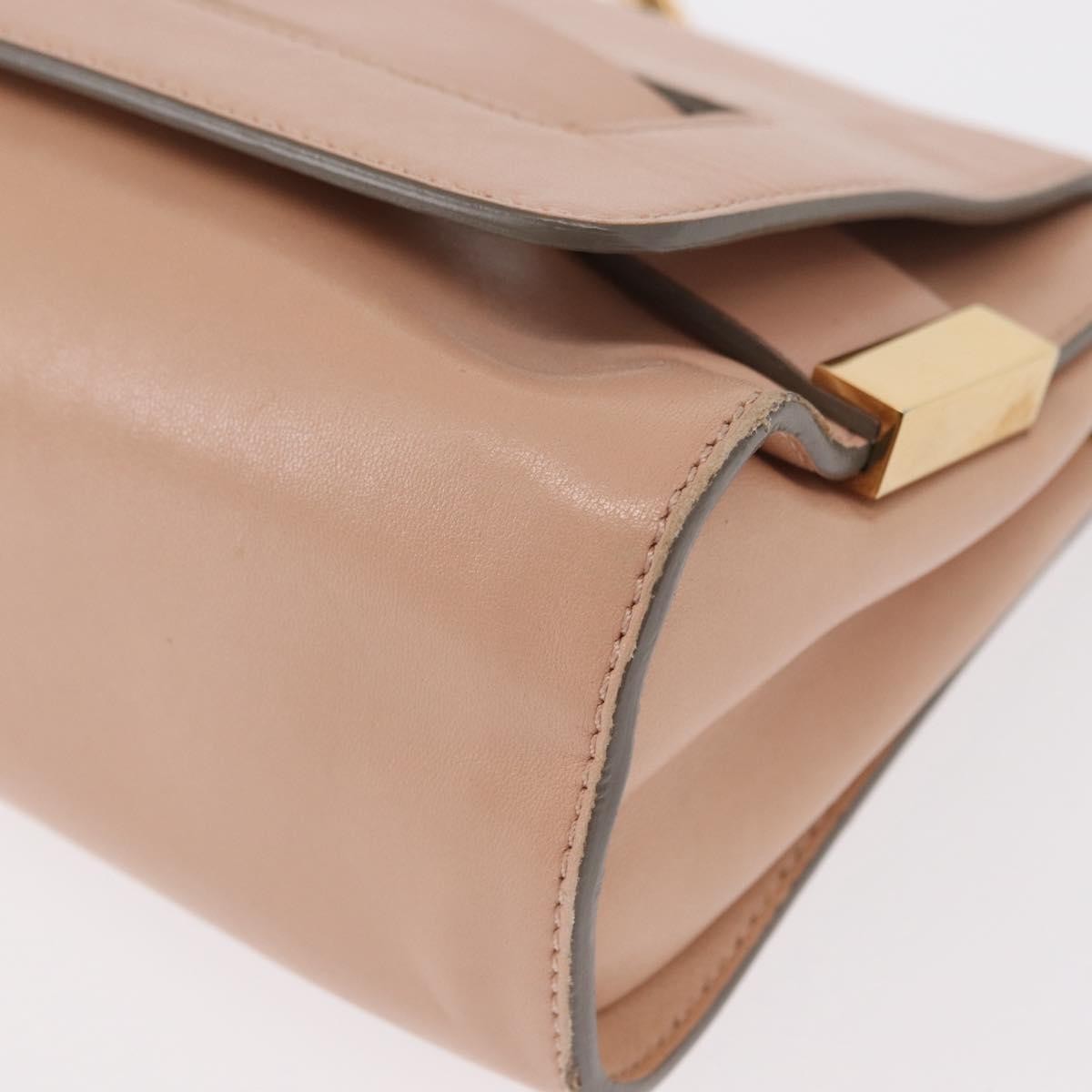 Chloe Elle Chain Clutch Leather Pink Leather Shoulder Bag Bag (Pre-Owned)