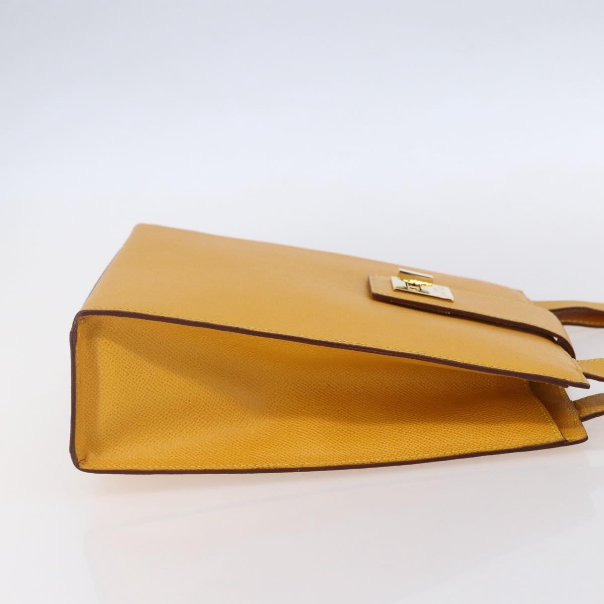 Celine Vintage Leather Yellow Leather Shoulder Bag Bag (Pre-Owned)