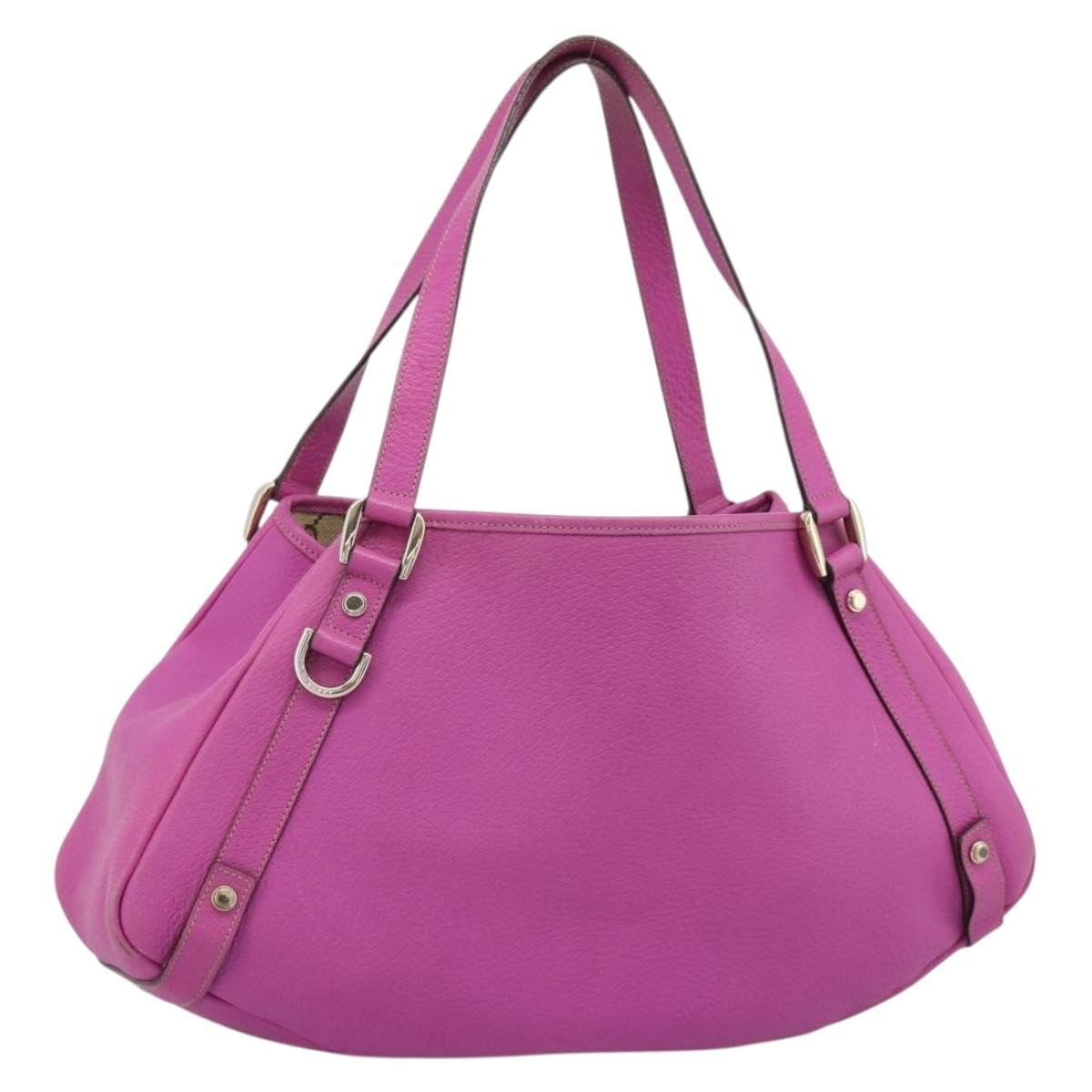 Gucci Abbey Leather Pink Leather Shoulder Bag Bag (Pre-Owned)