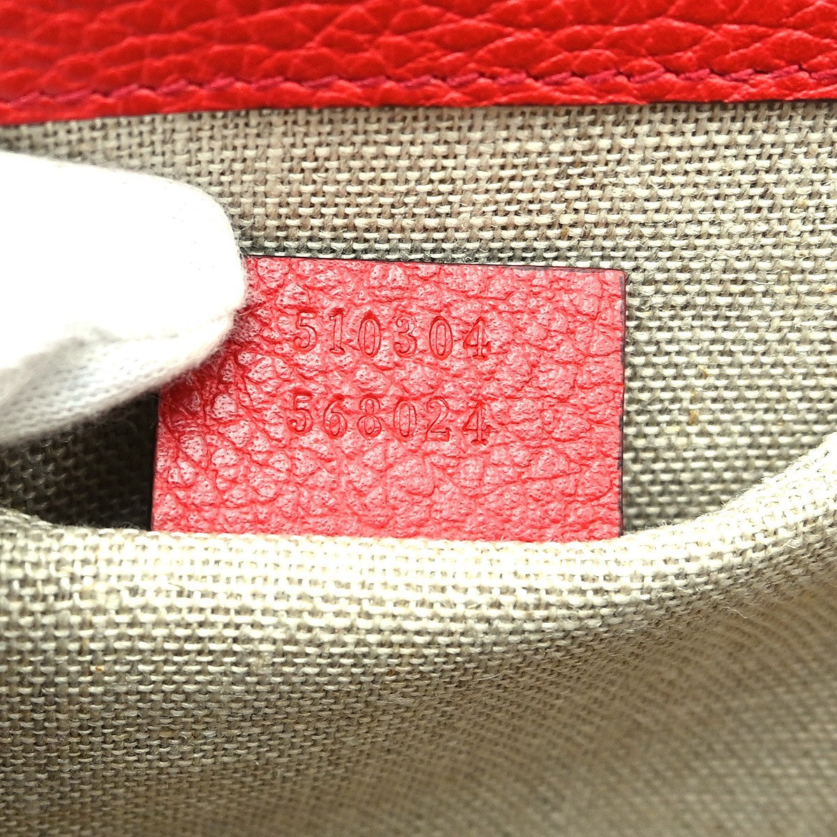 Gucci Interlocking Leather Red Leather Shoulder Bag Bag (Pre-Owned)