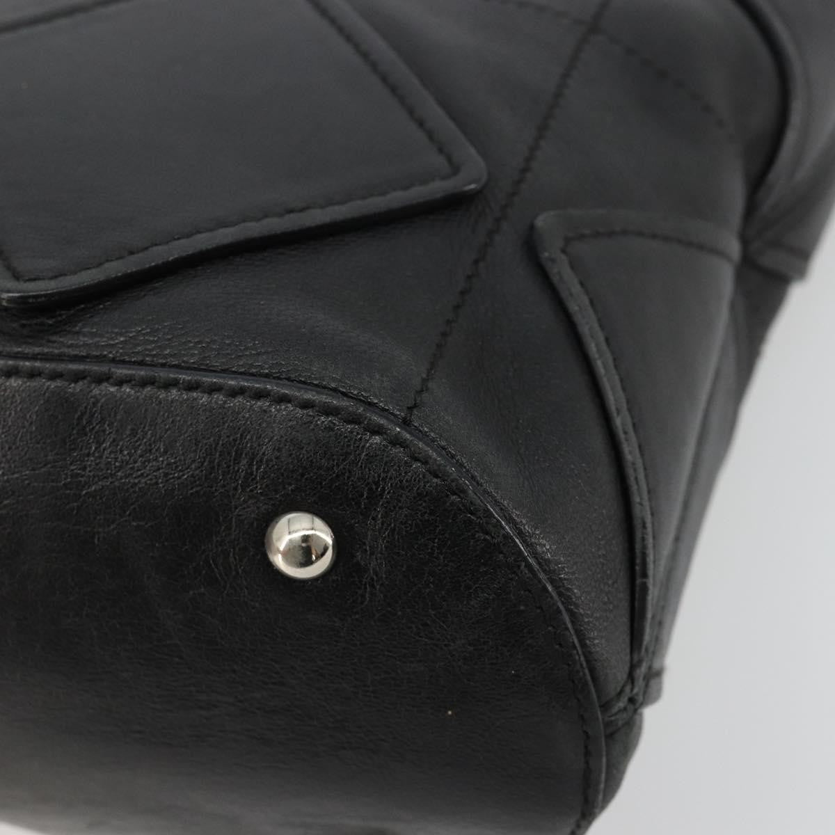 Salvatore Ferragamo Vintage Leather Black Leather Handbag (Pre-Owned)