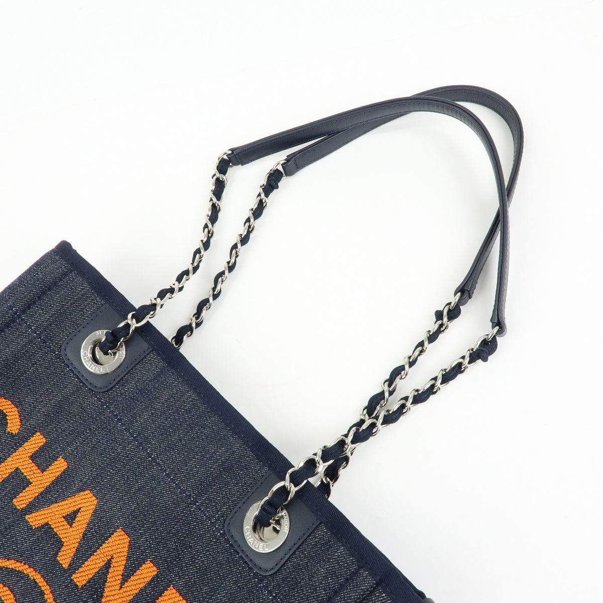 Chanel Deauville Denim Blue Denim_Jeans Tote Bag Bag (Pre-Owned)