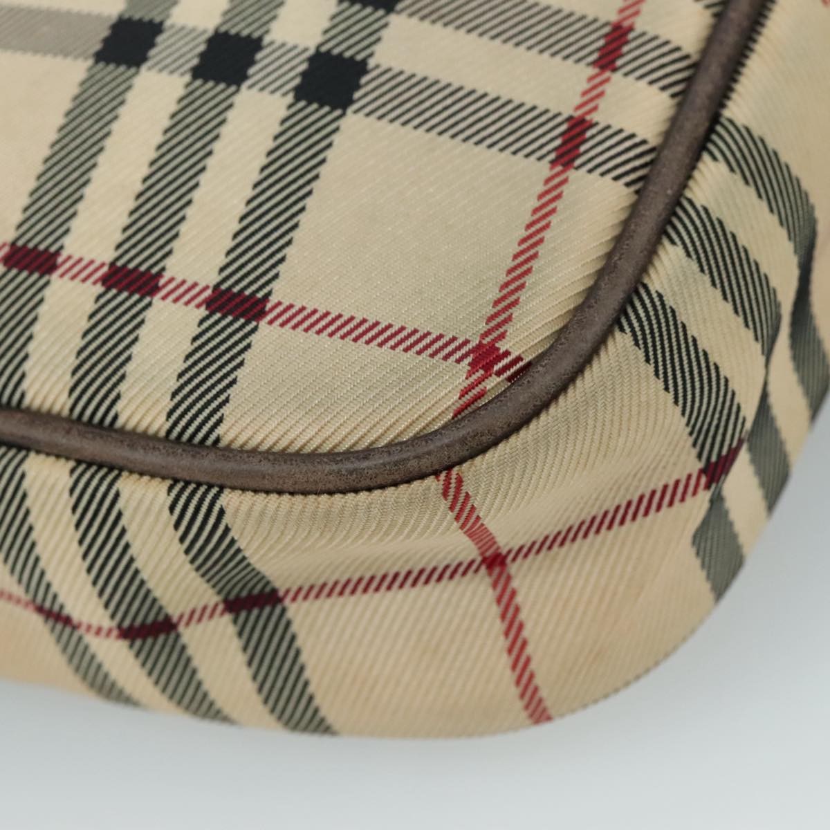 Burberry Nova Check Canvas And Leather Beige Canvas Shoulder Bag Bag (Pre-Owned)