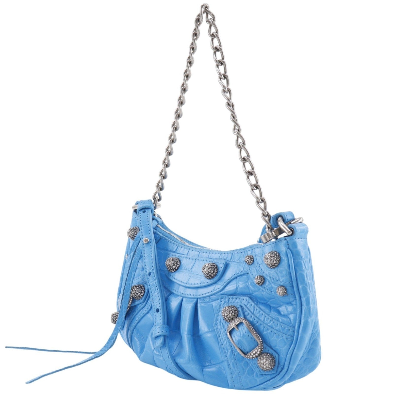 Balenciaga Shoulder Pvc Blue Leather Shoulder Bag Bag (Pre-Owned)