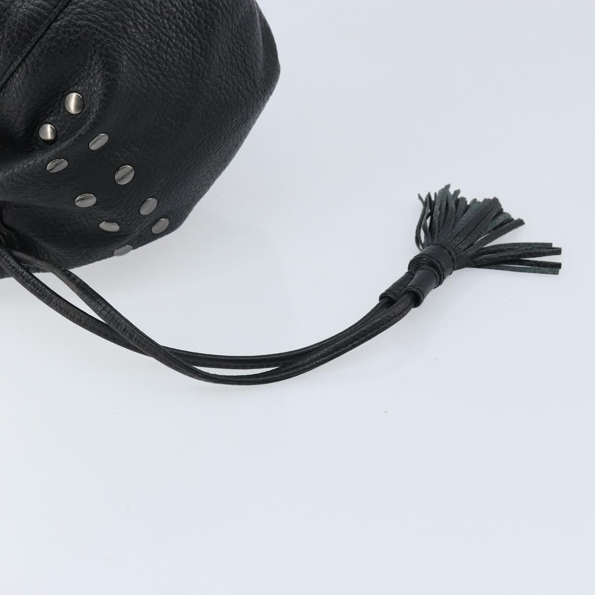 Burberry Blue Label Leather Black Leather Shoulder Bag Bag (Pre-Owned)