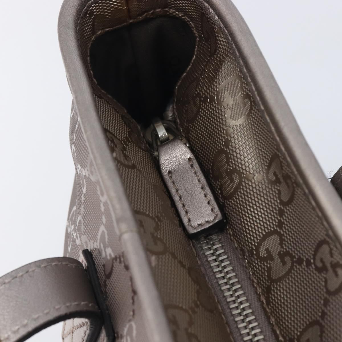 Gucci Tote Gg Imprime Silver Canvas Tote Bag Bag (Pre-Owned)