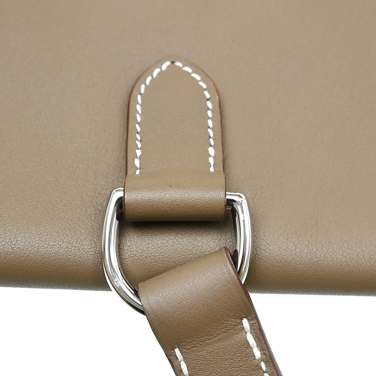 Hermes Pochenplus Sling Leather Gray Leather Shoulder Bag Bag (Pre-Owned)