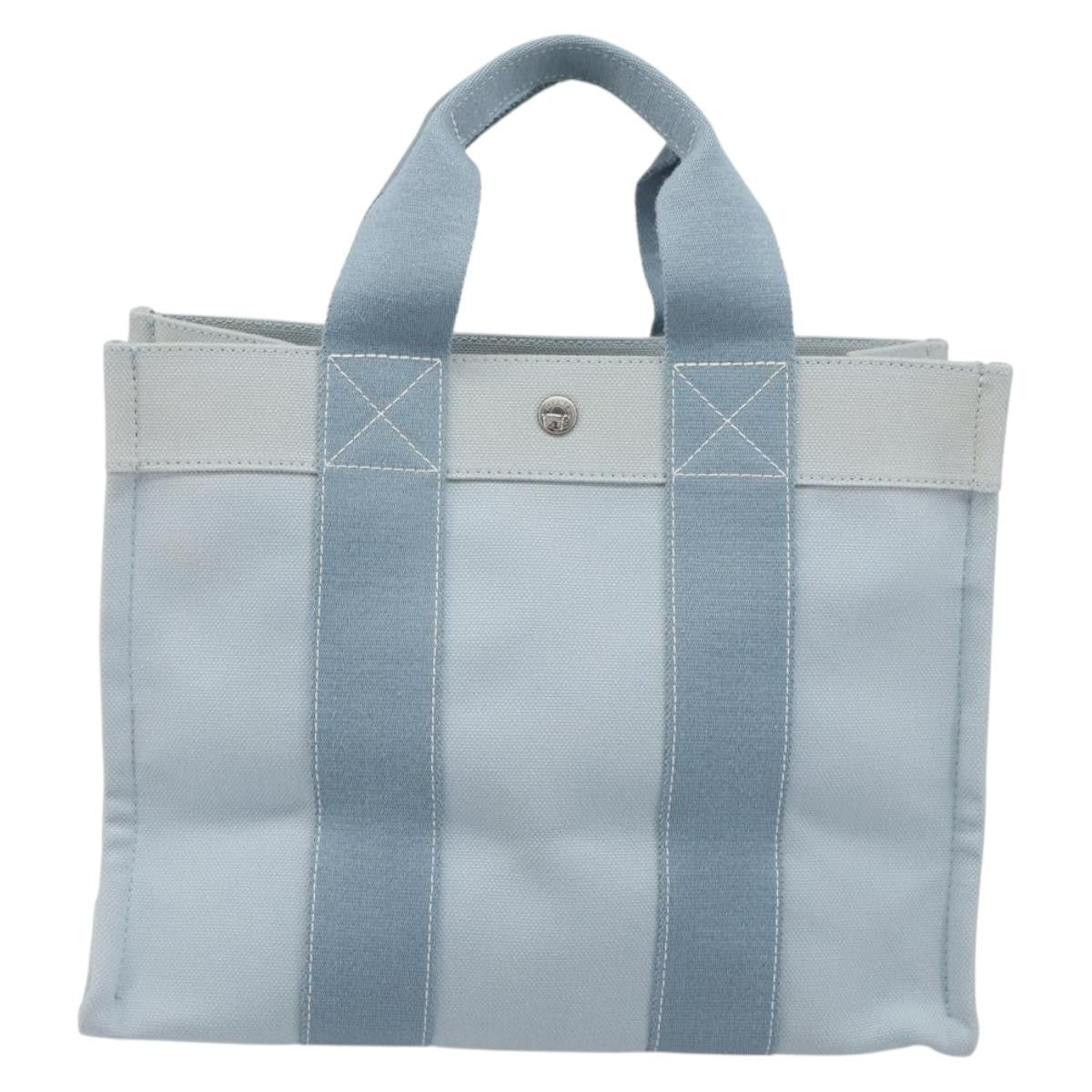 Hermes Bora Bora Toile Blue Canvas Tote Bag Bag (Pre-Owned)