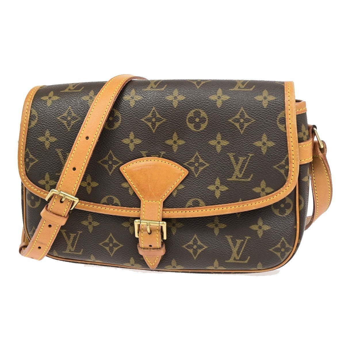 Louis Vuitton Sologne Monogram Canvas Brown Canvas Shoulder Bag Bag (Pre-Owned)