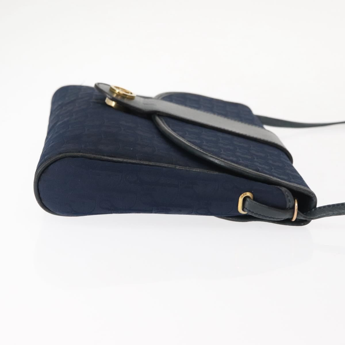 Christian Dior Vintage Trotter Canvas Navy Canvas Shoulder Bag Bag (Pre-Owned)