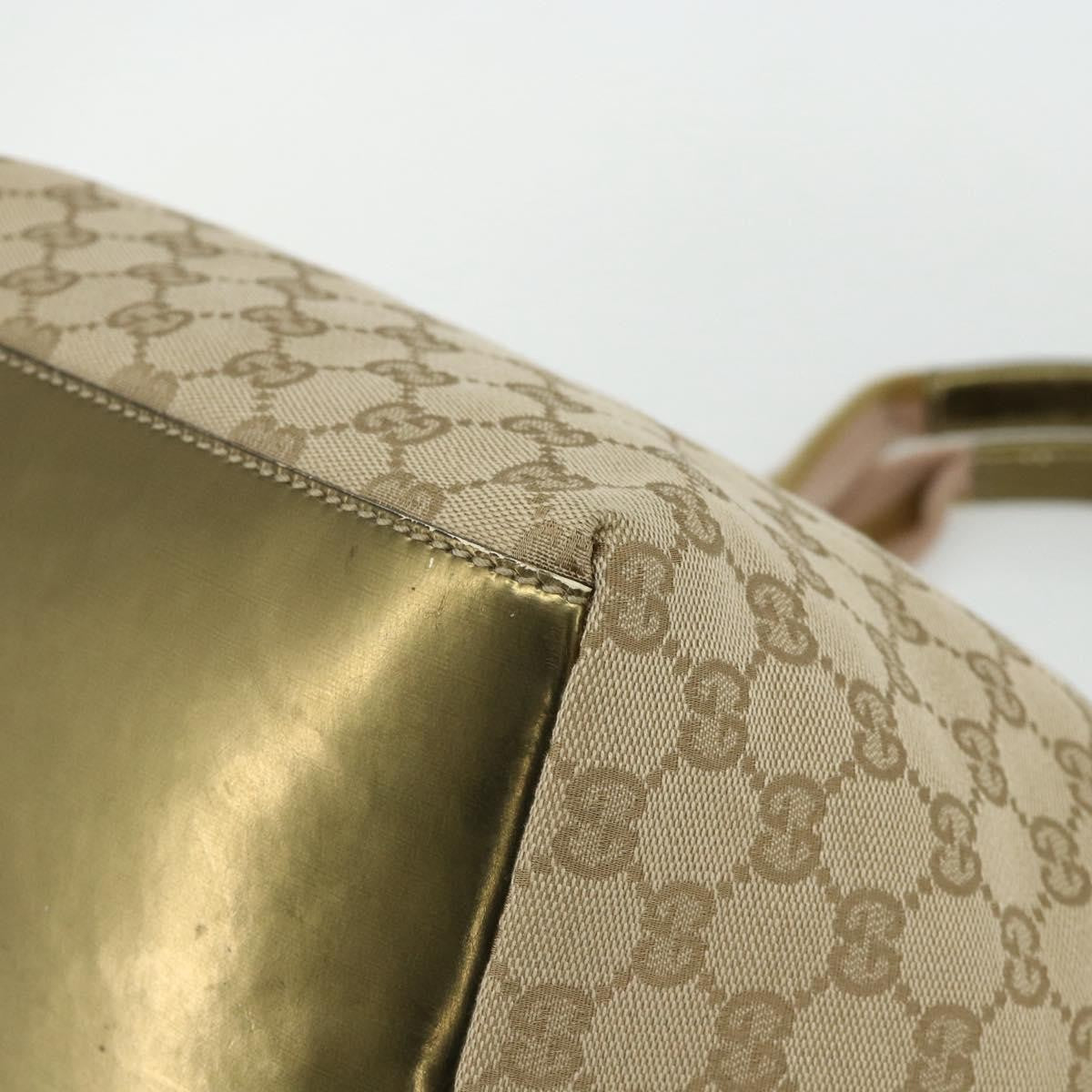Gucci Web Zip Tote Gg Canvas And Leather Beige Canvas Tote Bag Bag (Pre-Owned)