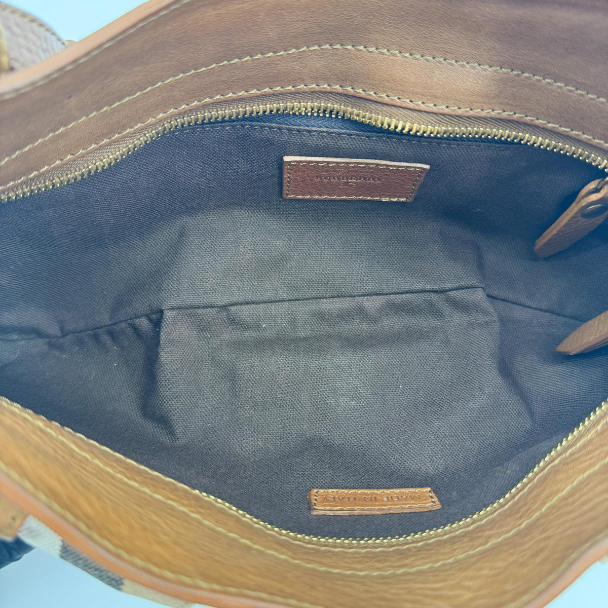 Burberry Shoulder Bag Nova Check Coated Canvas Black Canvas Shoulder Bag Bag (Pre-Owned)