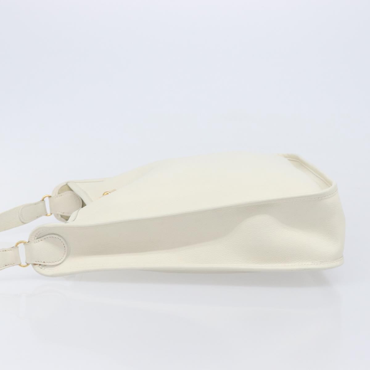 Hermes Vespa Courchevel White Leather Shoulder Bag Bag (Pre-Owned)