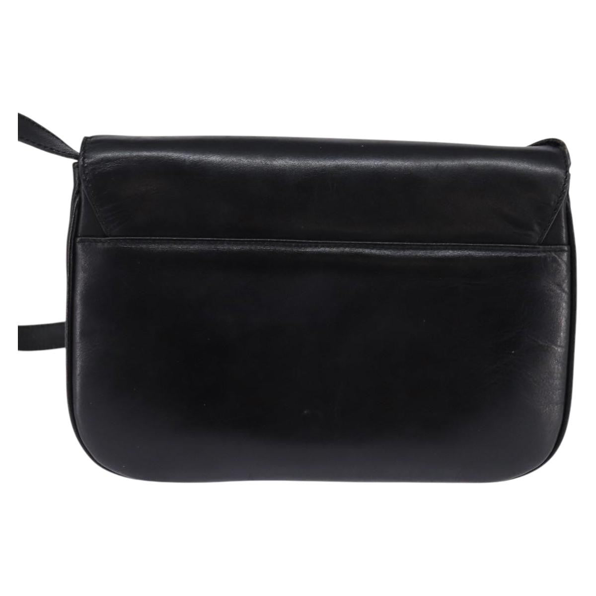 Celine Vintage Leather Black Leather Shoulder Bag Bag (Pre-Owned)