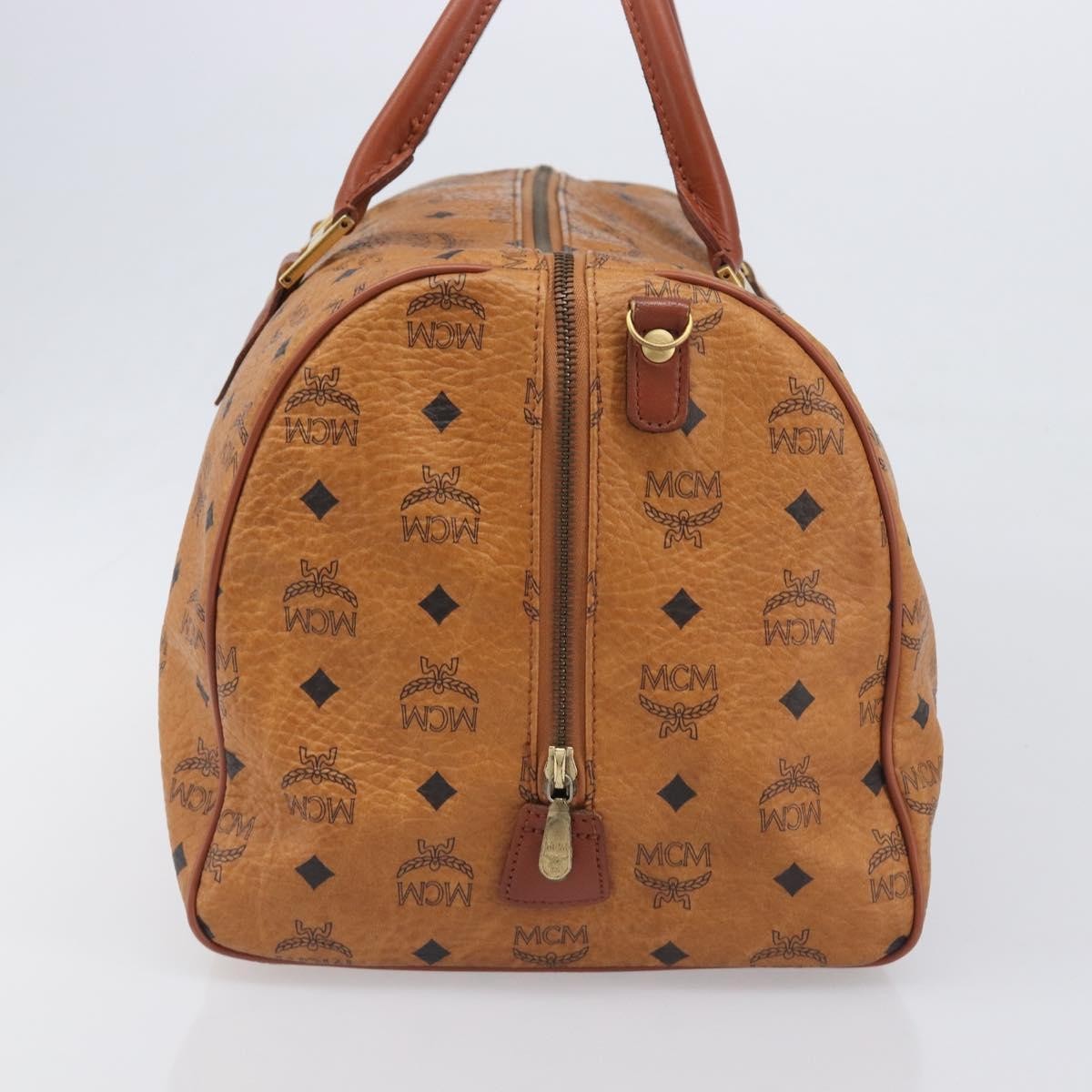 MCM Vicetos Leather Brown Leather Travel Bag Bag (Pre-Owned)