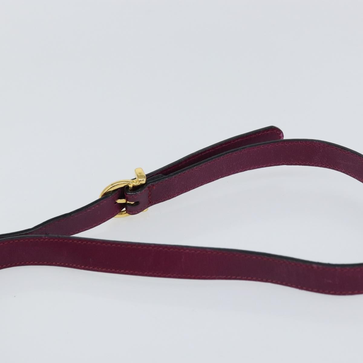 Salvatore Ferragamo Gancini Leather Purple Leather Shoulder Bag Bag (Pre-Owned)
