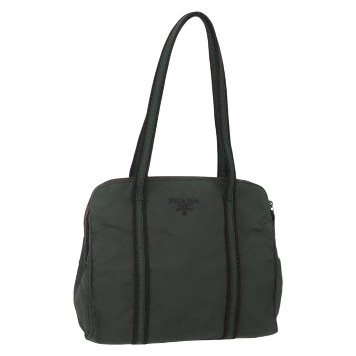 Prada Vintage Tote Tessuto Khaki Nylon Tote Bag Bag (Pre-Owned)