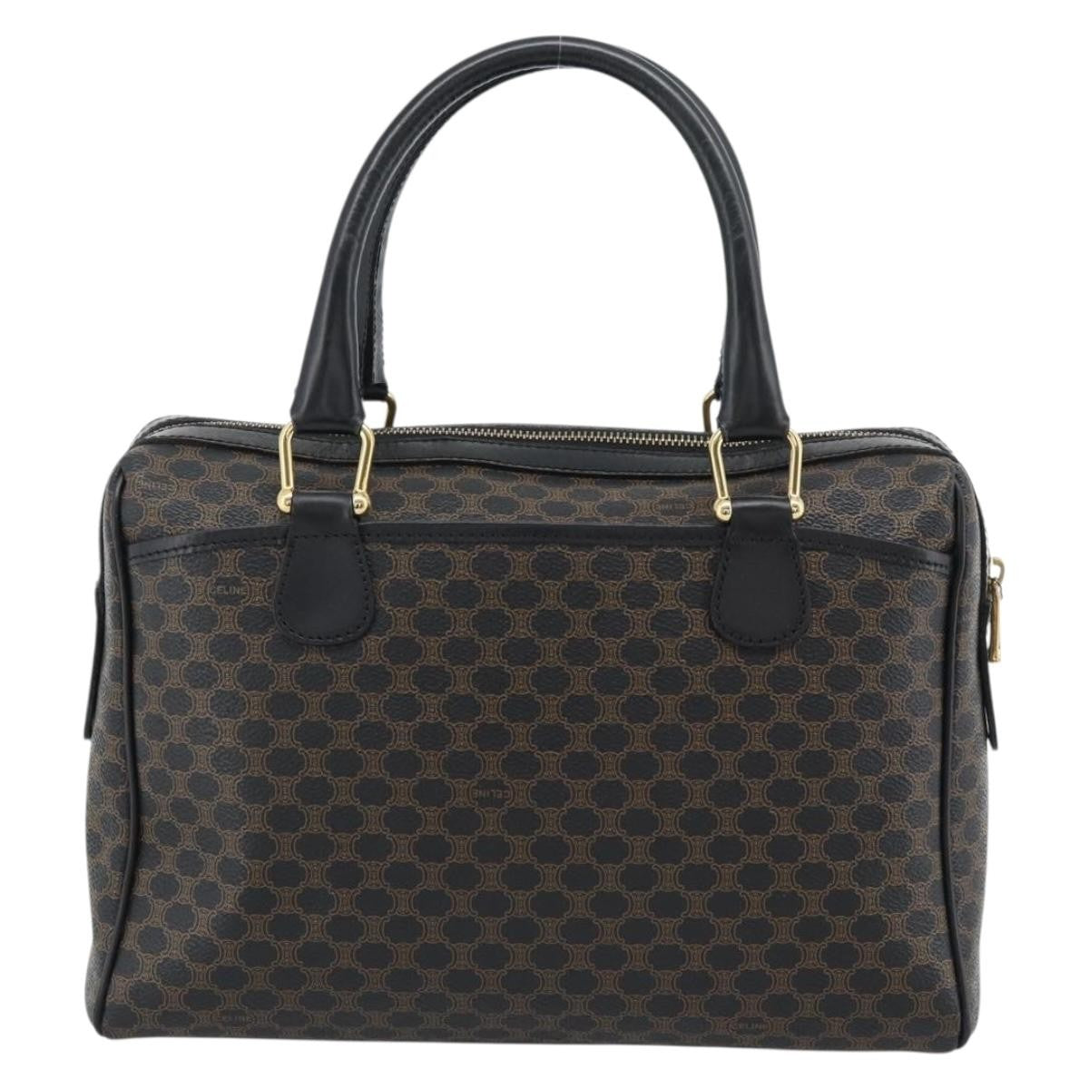 Celine Macadam Macadam With Leather Black Canvas Tote Bag Bag (Pre-Owned)