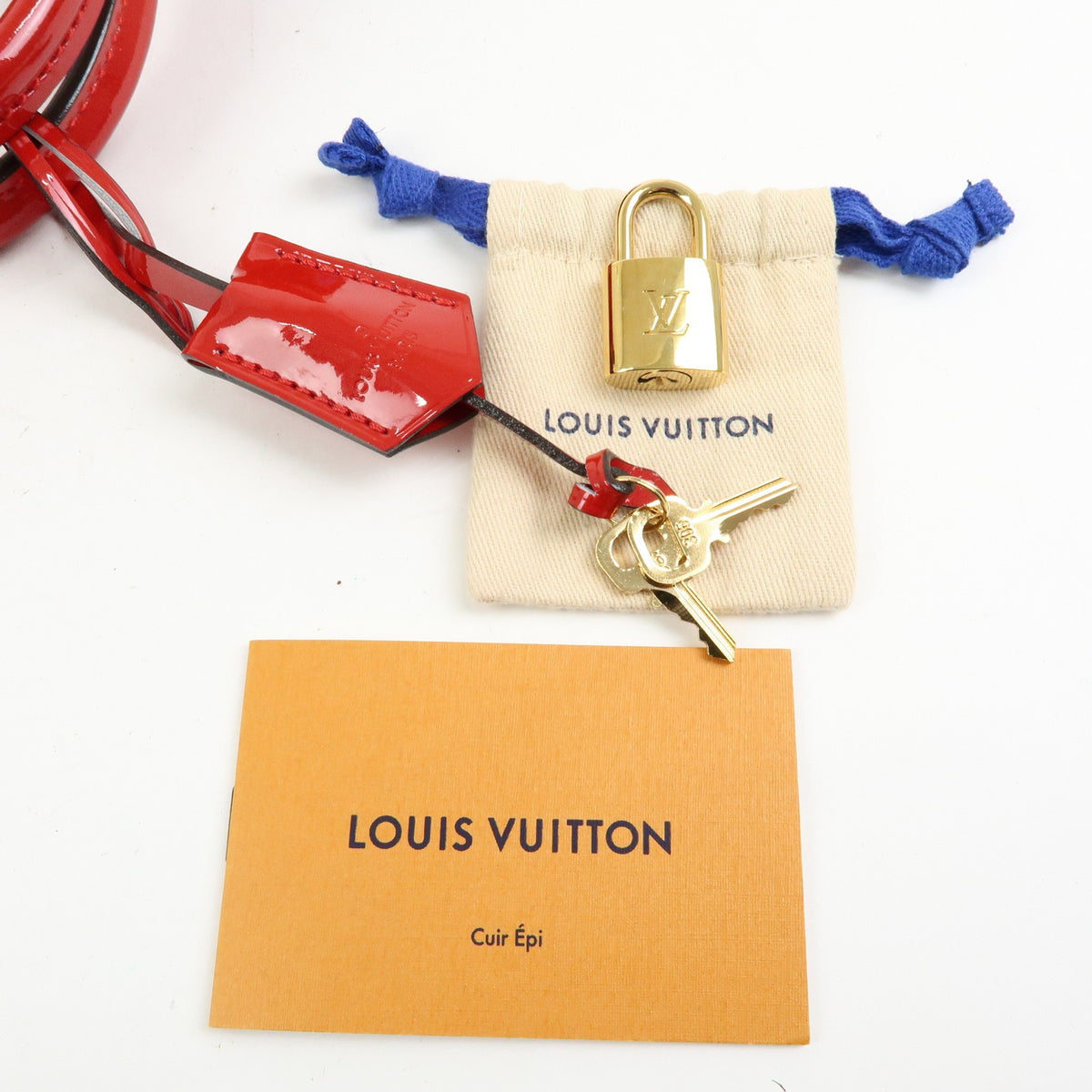 Louis Vuitton Montaigne Monogram Vernis Red Patent_Leather Handbag (Pre-Owned)