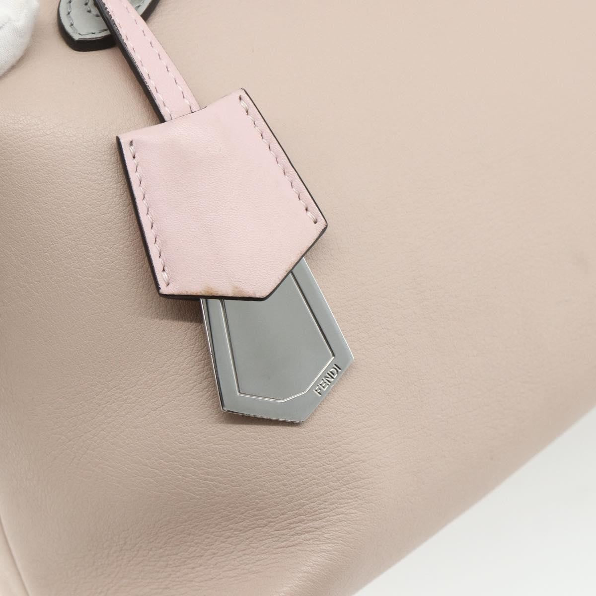 Fendi By The Way Satchel Leather Beige Leather Handbag (Pre-Owned)