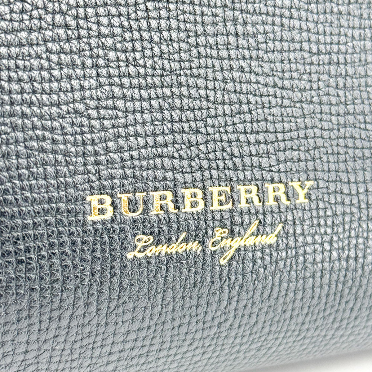 Burberry Camberley Top Handle Leather Black Leather Handbag (Pre-Owned)