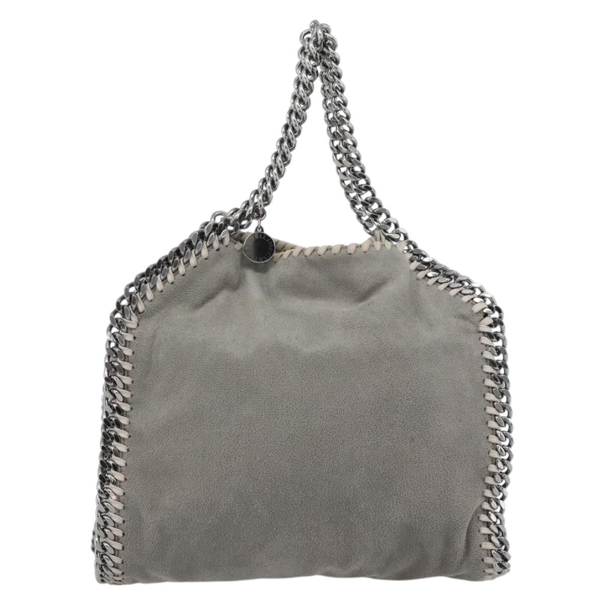 Stella Mccartney Falabella Fold Over Shaggy Deer Gray Polyester Shoulder Bag Bag (Pre-Owned)