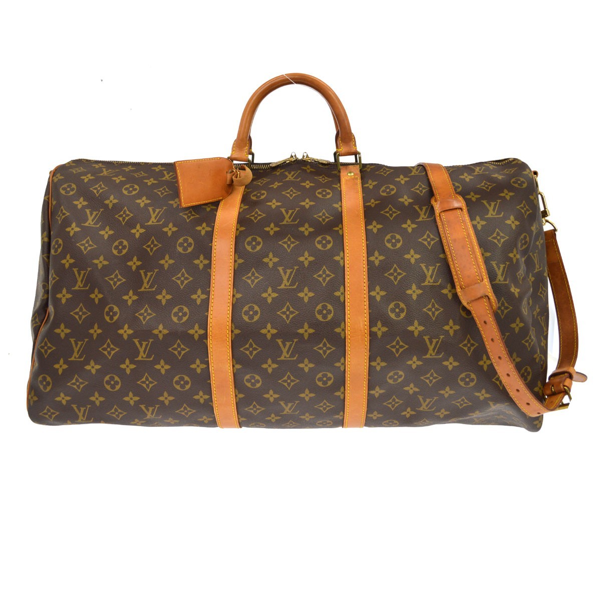 Louis Vuitton Keepall Bandouliere Monogram Canvas Brown Canvas Travel Bag Bag (Pre-Owned)