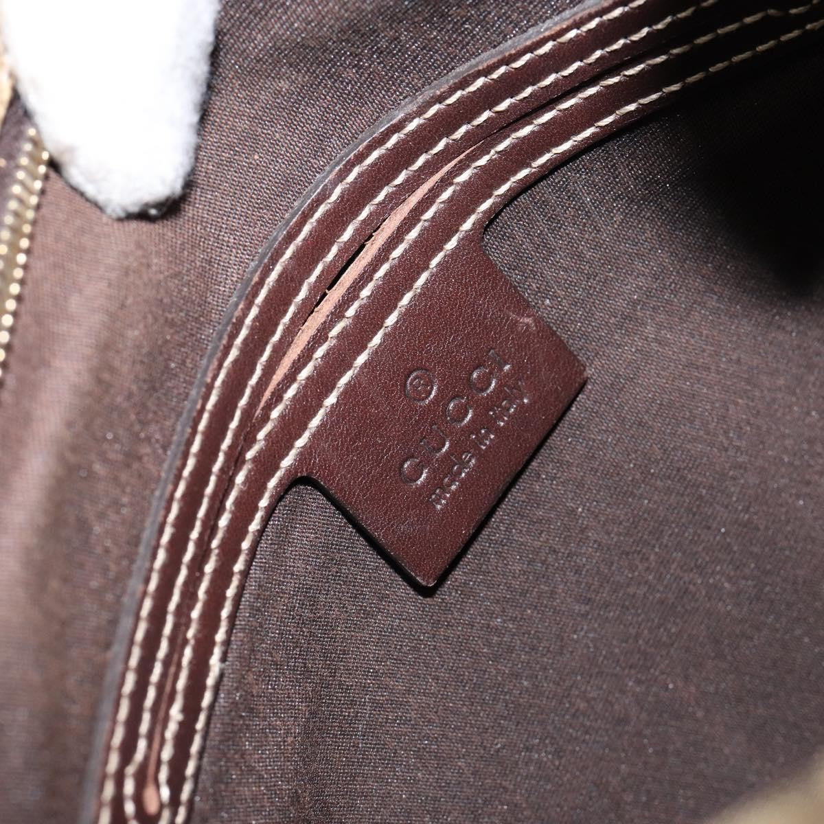 Gucci Flat Messenger Gg Canvas And Leather Beige Canvas Shoulder Bag Bag (Pre-Owned)