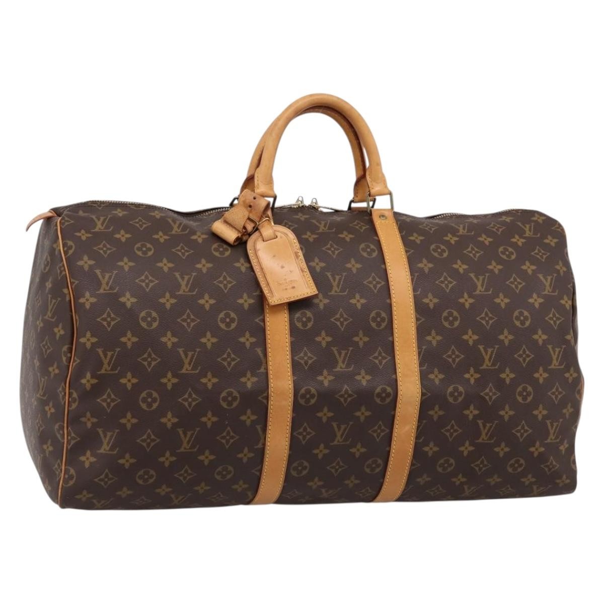 Louis Vuitton Keepall Monogram Canvas Brown Canvas Travel Bag Bag (Pre-Owned)